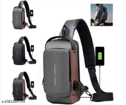 Sling Side Bag For Men | Anti-Theft Smart Waterproof Crossbody Chest Bag for Travel | Messenger Bags Casual Shoulder Bag for Men and Women (ALLBLACK)
