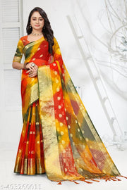 NEW FANCY ORGANZA SAREE  MULTY COLOUR SAREE