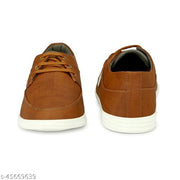 LE GREEM Men's Tan Canvas Lace Up Stylish & Smart fit Running Walking Casual Sneakers