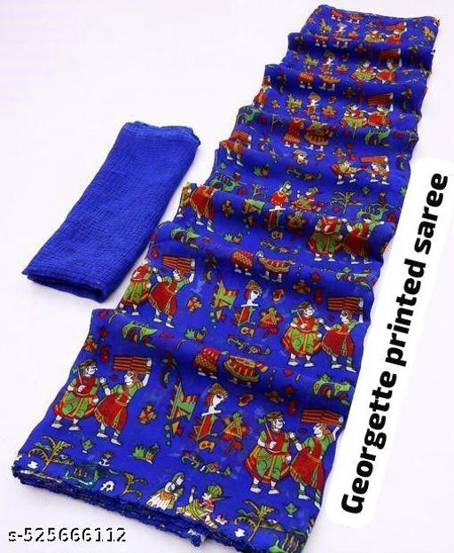 Georgette Printed Saree