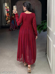 Lining Printed Naira Cut Kurti For Womens