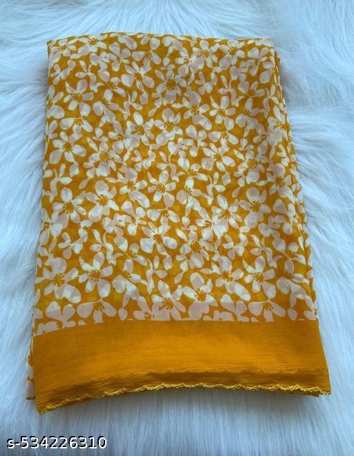 Georgette Printed Saree(With Dori Border)