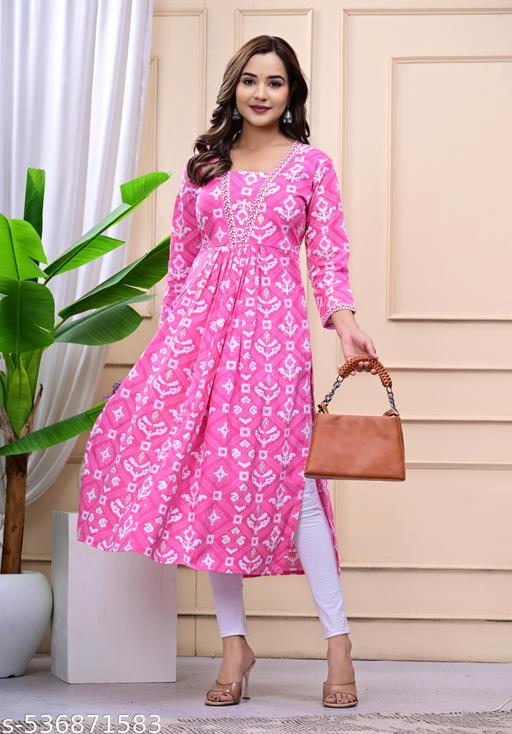 Women Straight Kurti||Aline||Printed||alia cut||Naira cut||Party