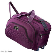 Fancy men and women duffel bags with strolly Purple Expandable