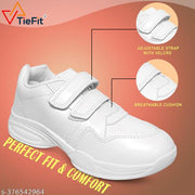 TieFit Kids Boys Comfortable & Breathable  Velcro School Uniform Shoes