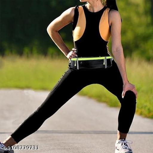 Slim Running Belt for Women and Men, Waterproof Phone Holder for Reflective 2 & 3-Pocket Waist Pack for Storing Runner’s Essentials Safely, 3 Pocket