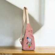 Unisex Hemp Crossbody Bag, 12" H x 6" W, Eco-Friendly for Men & Women