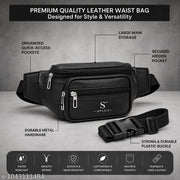 Waist Bag for Men Side Bag for Travel, Sports Waterproof & Adjustable Belt Pouch Fanny Waist Bag