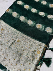 Organza Silk Sarees with stone work