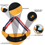 gratitude yellow & Black Waist Bag for Men & Women