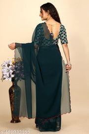 Women's Georgette saree with blouse