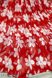 Trendy Womens Georgette Printed Saree with blouse.