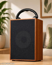 Portable Wooden Bluetooth Speaker with USB, AUX & Memory Card Support
