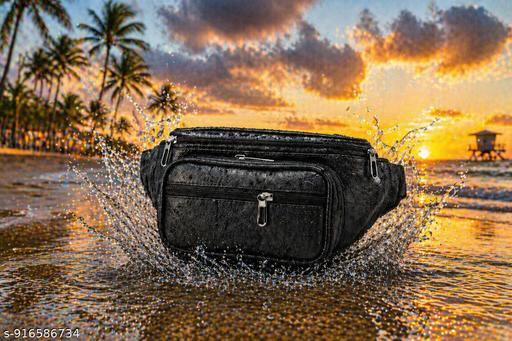 Latest Men Women Leather Waist Pack Travel Bags For Moneyy| Belt| Cards |Mobile| Documents| Kit| Books and Bills Dairy Pouch Cross Side Bag For Men Women .With Belt Stylish Small Luggage Accessories Bag I Waist Bags I Fanny pack.