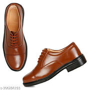 Original Synthetic Leather Oxford Shoes for Man-SUITS ALL OCCASION-TAN AND BROWN
