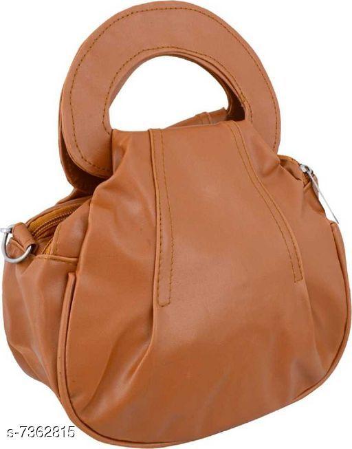 Trendy Women's Brown PU Slingbag