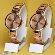 Fancy Designer Metal Belt Analog Watches combo with Cosmic Diamond Bracelet for Women