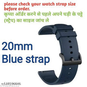 20 MM Blue Silicone Watch Straps Compatible [List in Photo] [Watch not included]