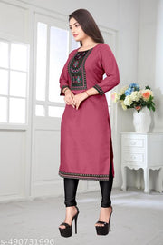 DESIGENER KURTI NEW COLLECTION COTTON BLEND STYLISH NEW TRENDY…