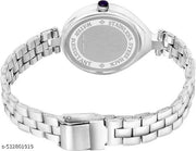 Classy Silver Chain and Silver stainless steel Dial DB Small Analog Women's & Girl's Watch