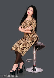 Polyster/Crepe fabric-Aishani Ensemble Kurtis