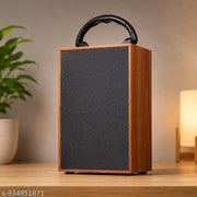 Portable Wooden Bluetooth Speaker with Powerful Bass & Wireless Connectivity