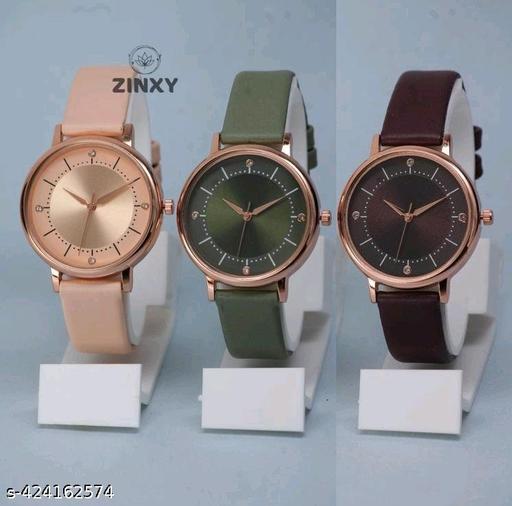 Analog 3 Different Color Royal Dial Watch for Womens and Girls Single and Combo Watches for Women and Girl Pack of 3