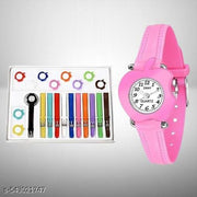 11 Belt Inter Changeable Kids Multicolor Rubber Casual Watches