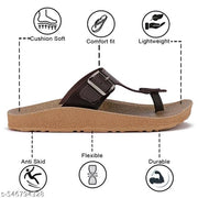 Bersache Extra Soft Classic Casual Chappal with  Regular wear with Ultra Soft & Flexibility Technology Sandals for Men's  (Brown)