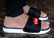 MRJ1454 Men's Blue Synthetic Leather Daily Casual Slipper