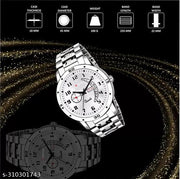 Stainless Steel Strap Day Date Analog Watch For Men