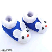 Kids with fabulous desigins & colors booties  Baby shoes/ Baby Booties/ Booties/ New born baby shoes for baby boy and baby girl with fancy bunny comfortable and skin friendly pack of 3 pair