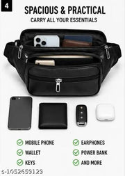 Waist Bag for Men Side Bag for Travel, Sports Waterproof & Adjustable Belt Pouch Fanny Waist Bag