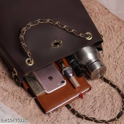 Golden Chain Handle Bag for Women | Stylish Women Bag  | Trending Women Shoulder Bag