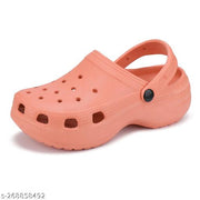Bersache Comfortable indoor outdoor fashionable Stylish Lightweight Clogs (Orange)