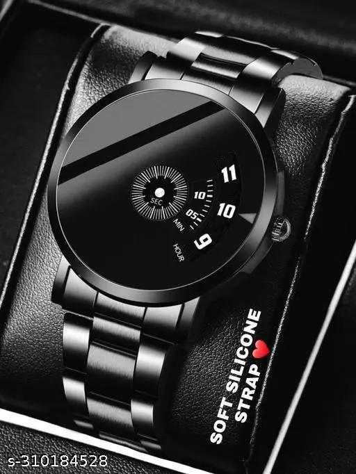 Red Robin Alluring Analogue Paidu Dial Black Rubber Strap Premium Quality Graceful Stylish Wrist Watch for Men and Boys , Pack of 1 - KT-PAIDU-BLK-RBR13