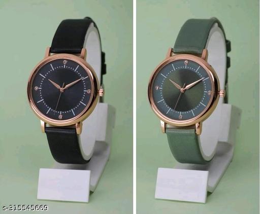 Best Quality Royal Embossed Designer Shine Round Dial with Slim Fit Attractive Leather Belt Analog Watches for women
