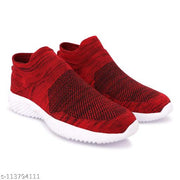Fancy Red  Synthetic Sports Shoes For Men