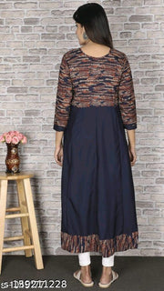 Polyster/Crepe fabric-Woman printed Anarkali kurti's