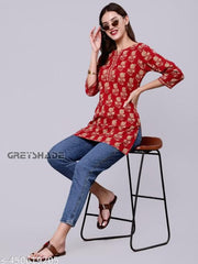 GREYSHADE Straight Short Kurta for Girls and Women