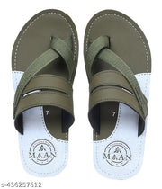 fancy and stylish leather look mens slippers