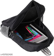 Backpack Bag for Men & Women | College Backpack | Travel Daypack with 3 Spacious Compartments | Dual Front Quick Access Pockets | Side Mesh Bottle Pocket | Durable Top Handle | Black