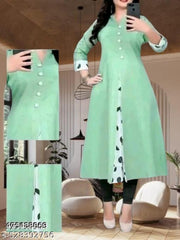 selfie kurti Mint Green Pastel Kurti
