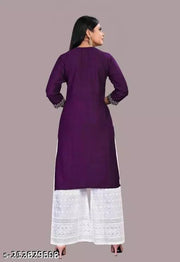 rayon kurti embroidered