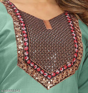 stylelist kurti with embroidered work