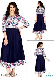 Woman sachin collection printed Anarkali kurti Combo of 2