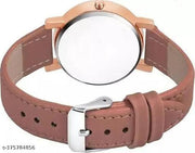 High Quality Flower Designer Round Dial Fancy Leather Belt Women Analog Watches Combo Pack of 2