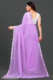 NEW FENCY GEORGETTE CUT WORK SAREE