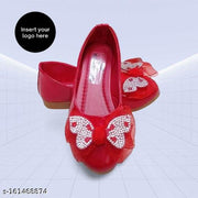 jagvanshi kids red tye fool ballerina for girls partywear Jutti