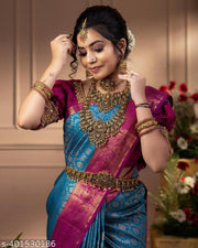 Floral Print Kanjivaram Art Silk Saree